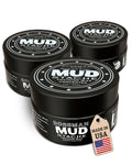 Bossman MUDstache Unscented Mustache Wax – 3 oz, 3-Pack, Strong 24-Hour Hold