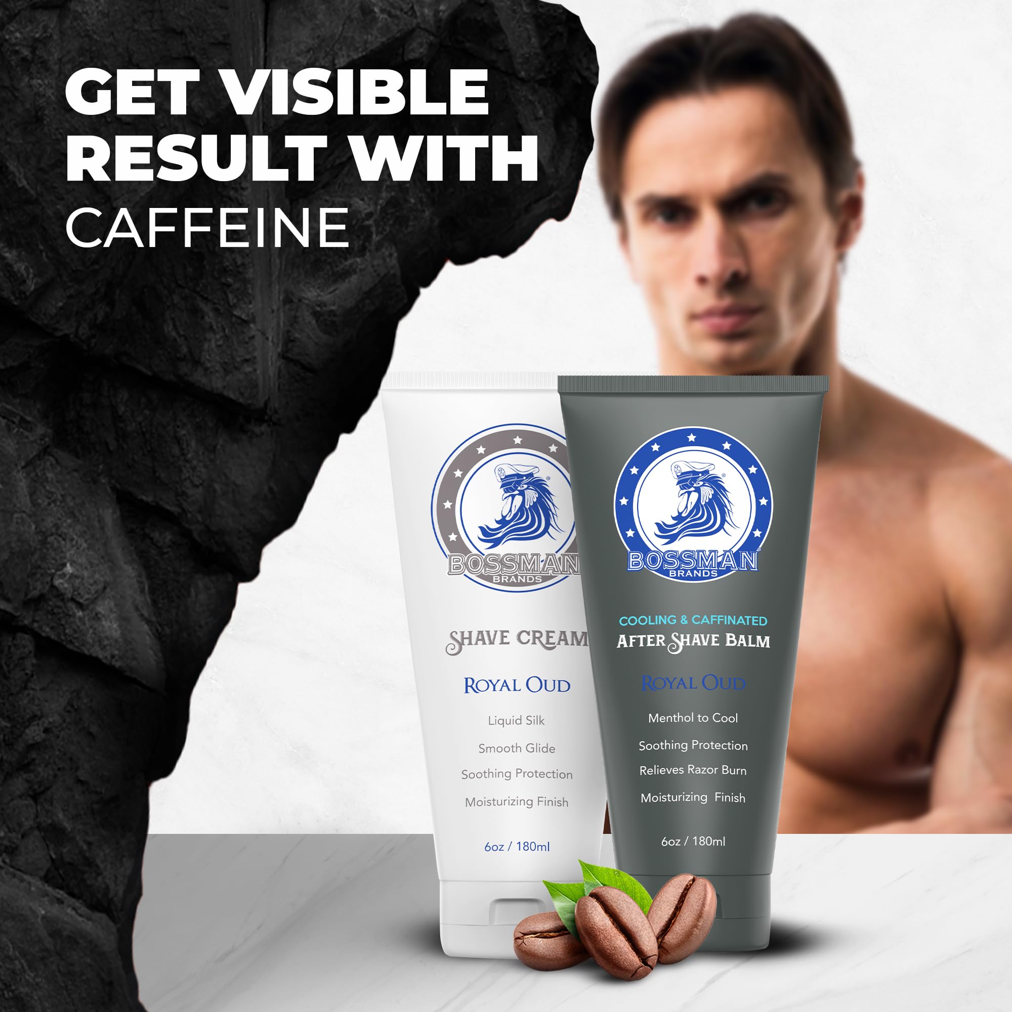 Bossman Silk Lotion: Shaving Cream & Cooling After Shave, Royal Oud