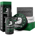 Bossman Starter Beard Kit for Men – Beard Oil, Balm & Organic Soap (Vetiver X) – Made in USA