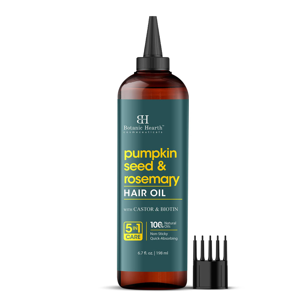 Botanic Hearth Hair Oil for Growth and Scalp Care | Rosemary and Pumpkin Seed, 6.7 fl oz