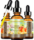 Botanical Beauty Organic Apricot Kernel Oil - 2 oz Virgin Cold-Pressed Carrier Oil for Face, Hair & Skin