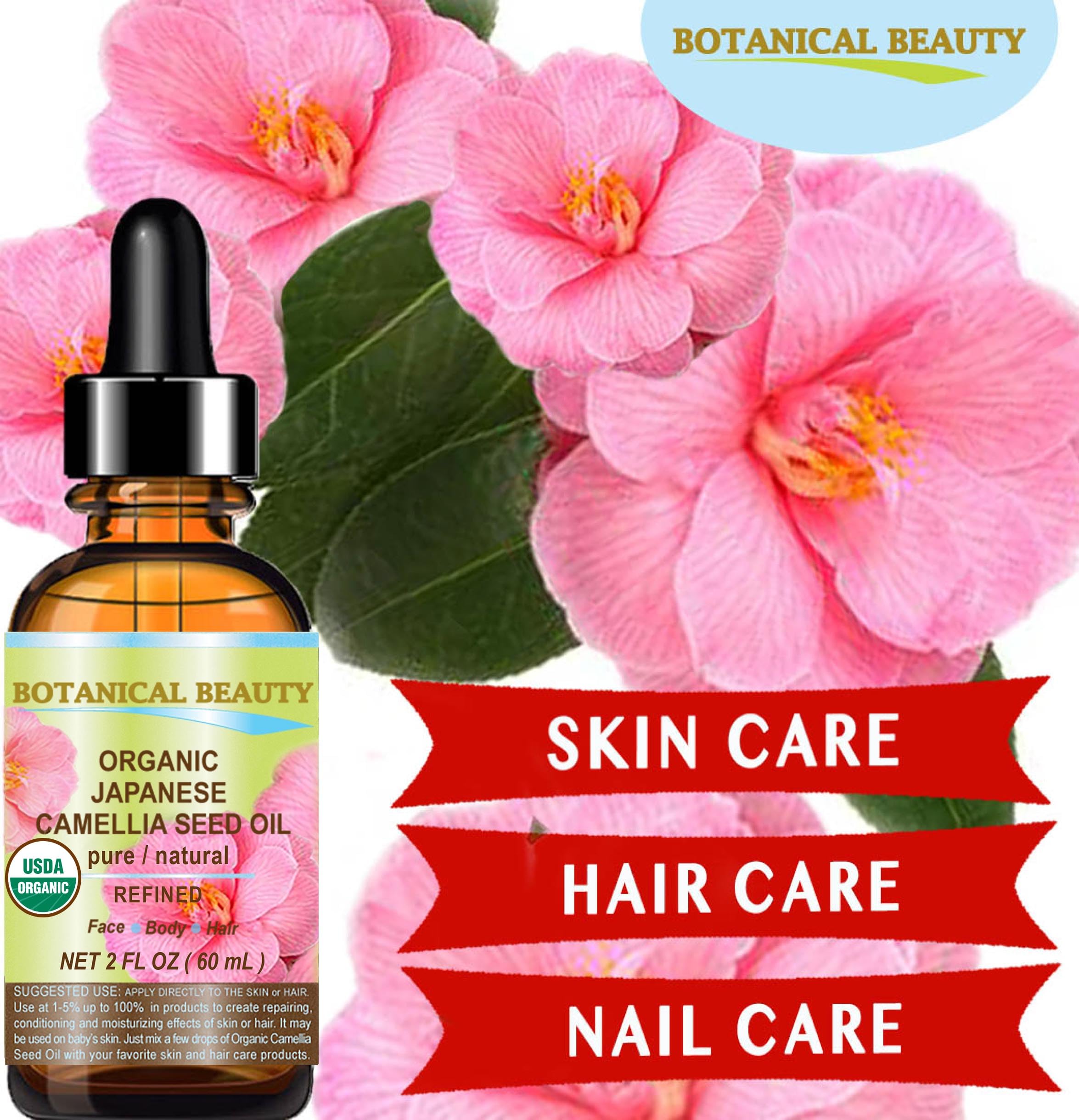 Botanical Beauty Japanese Camellia Seed Oil – Pure, Hypoallergenic Carrier Oil (1 oz)