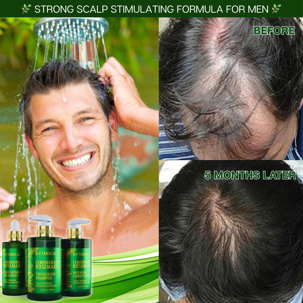 Botanical Hair Growth Lab Rosemary Shampoo with Saw Palmetto – Thinning Hair Support (10.2 oz)