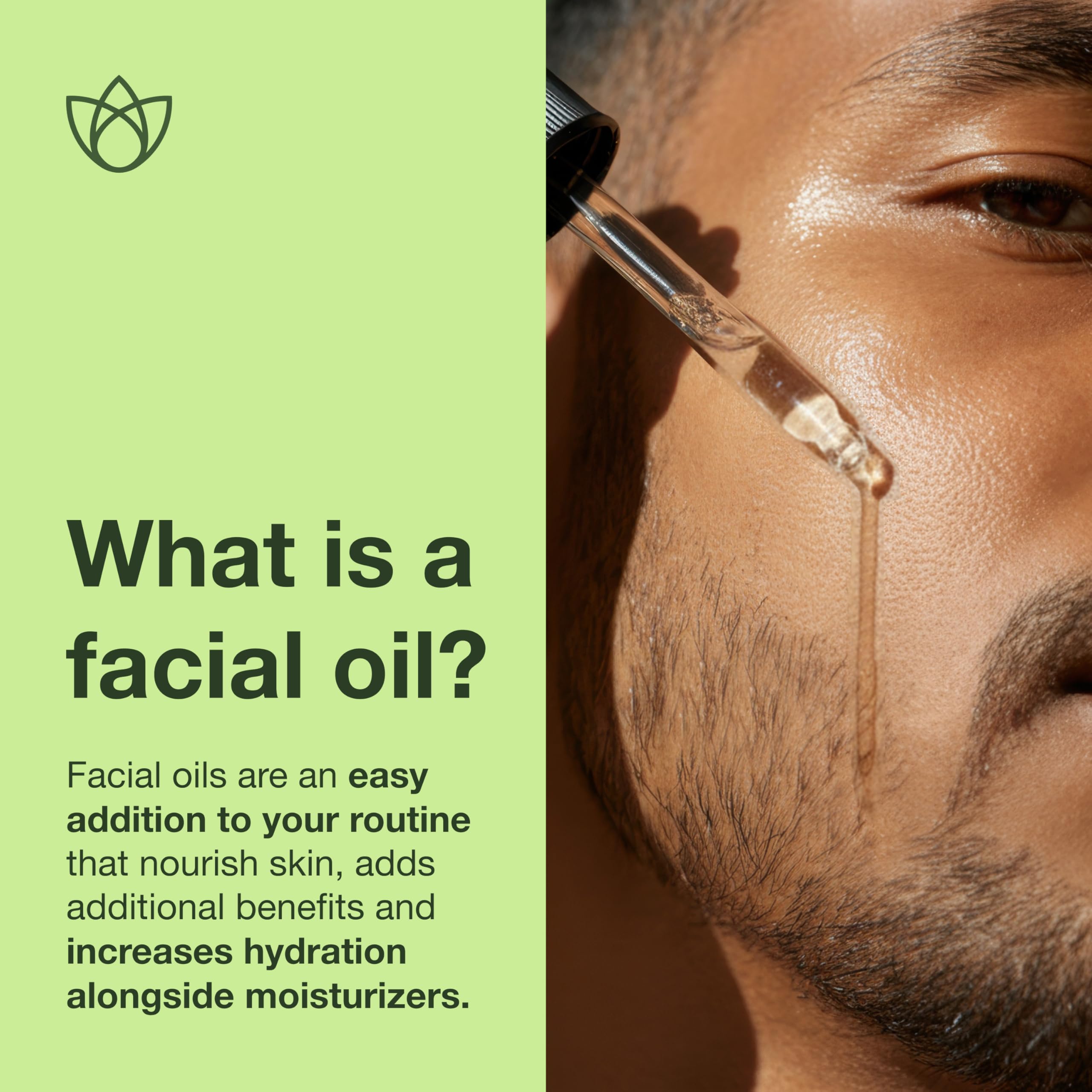 Botanics Facial Oil for Men – Nourishing Daily Face & Beard Oil with Argan & Rosehip | Lightweight, Non-Greasy | Vegan & Cruelty-Free (0.84 Fl Oz)