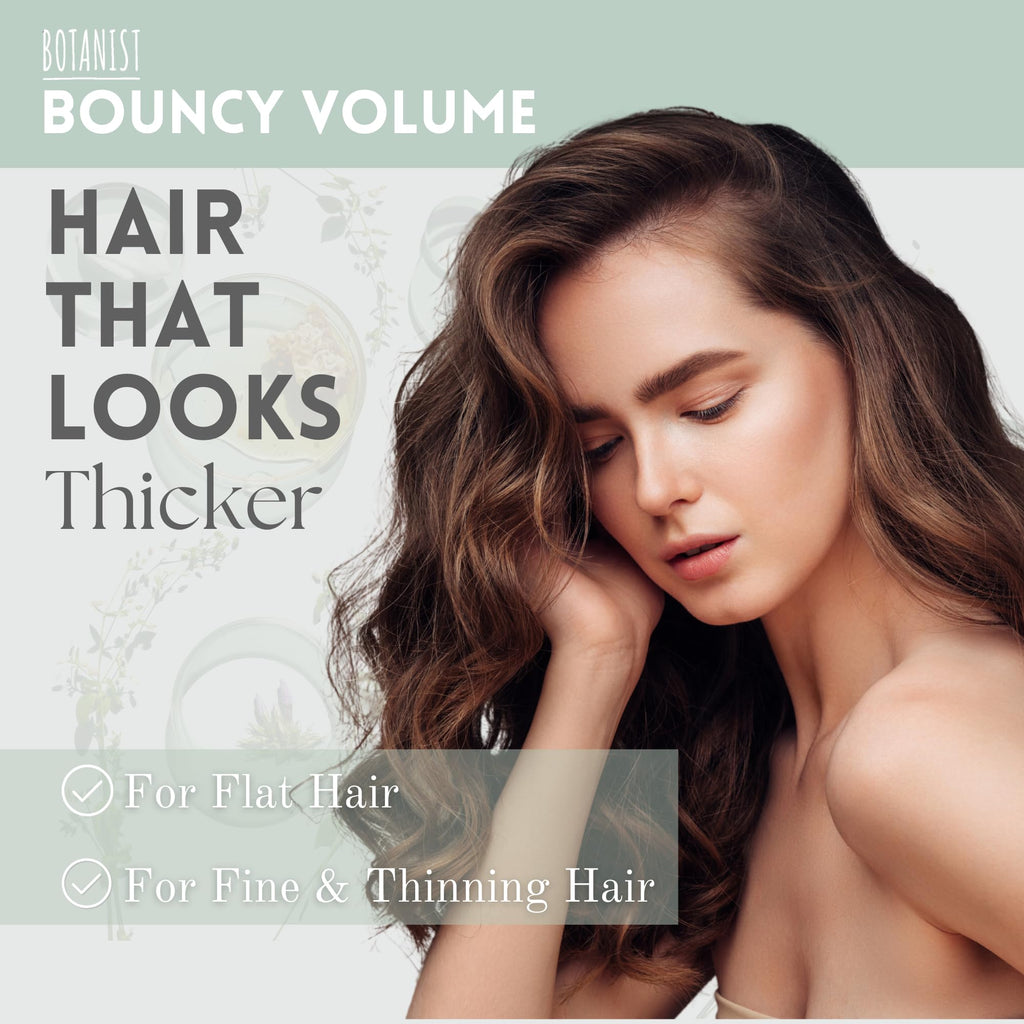Botanist Bouncy Volume Shampoo & Conditioner for Curly Hair – Keratin, Collagen, Honey & Jojoba, 31.7 oz