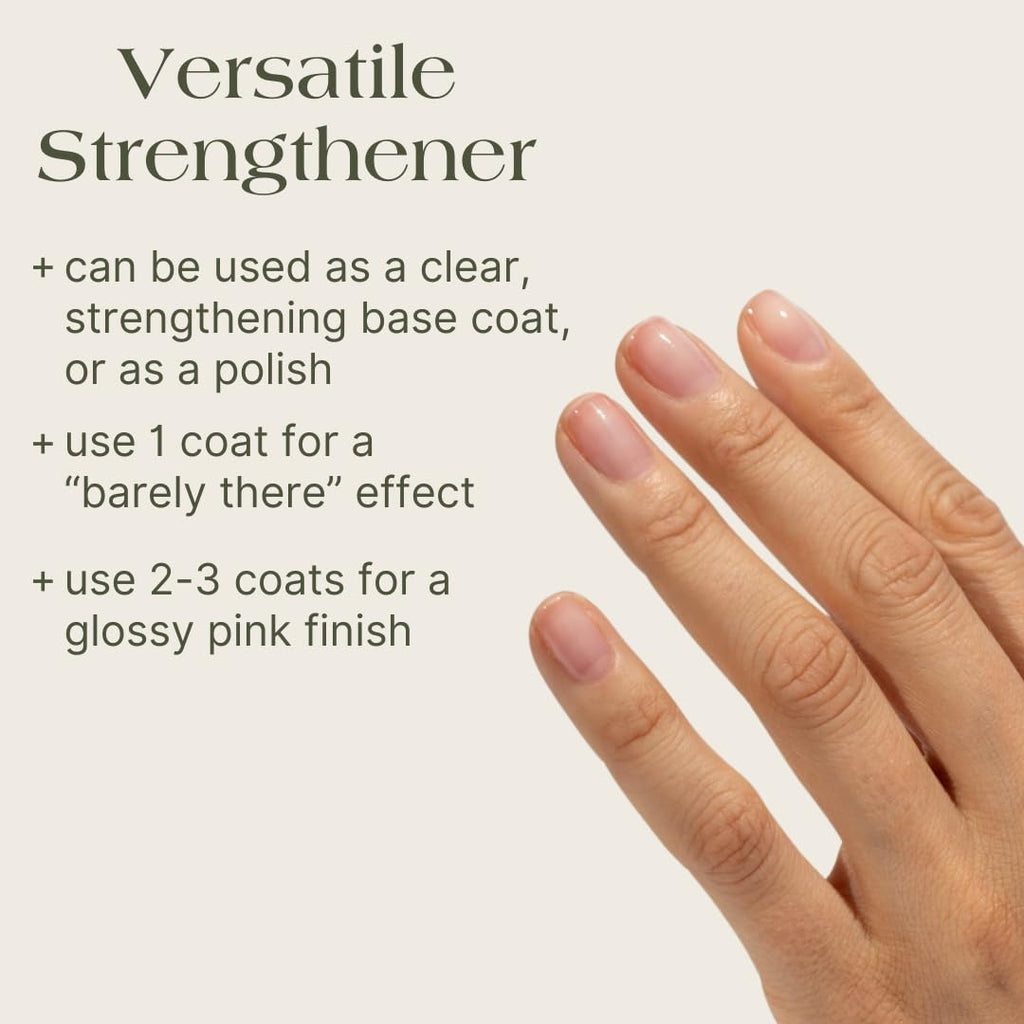 Botanist Nails The Remedy | Nail Strengthening Polish for Damaged Nails – Rose