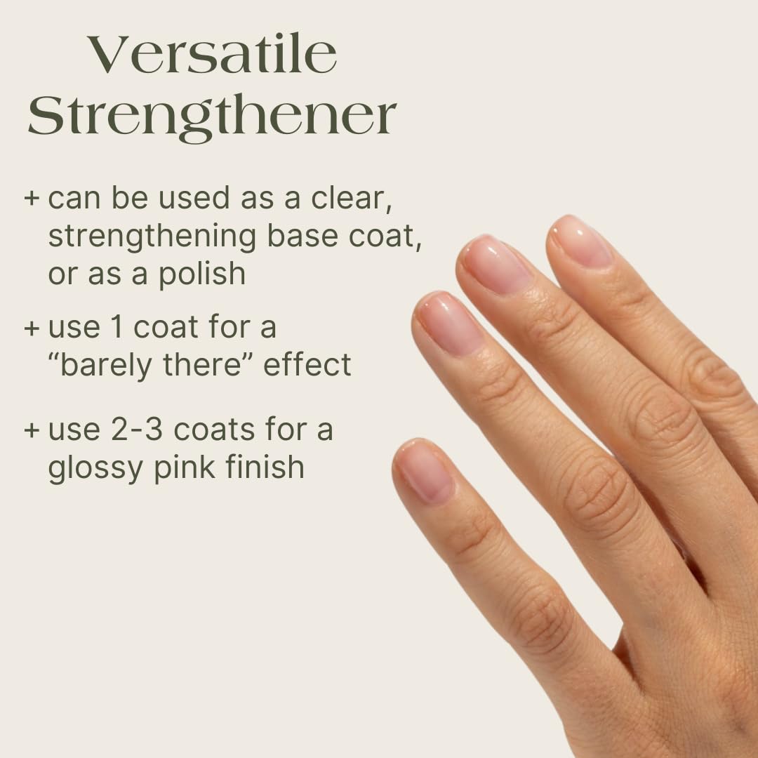 Botanist Nails The Remedy | Nail Strengthening Polish for Damaged Nails – Rose