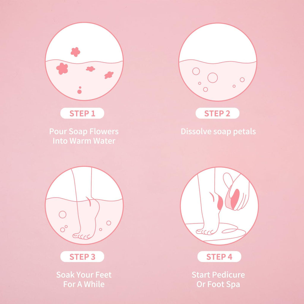 BPrettier Pedicure Soap Flowers Foot Soak – Rose Scent, 100g