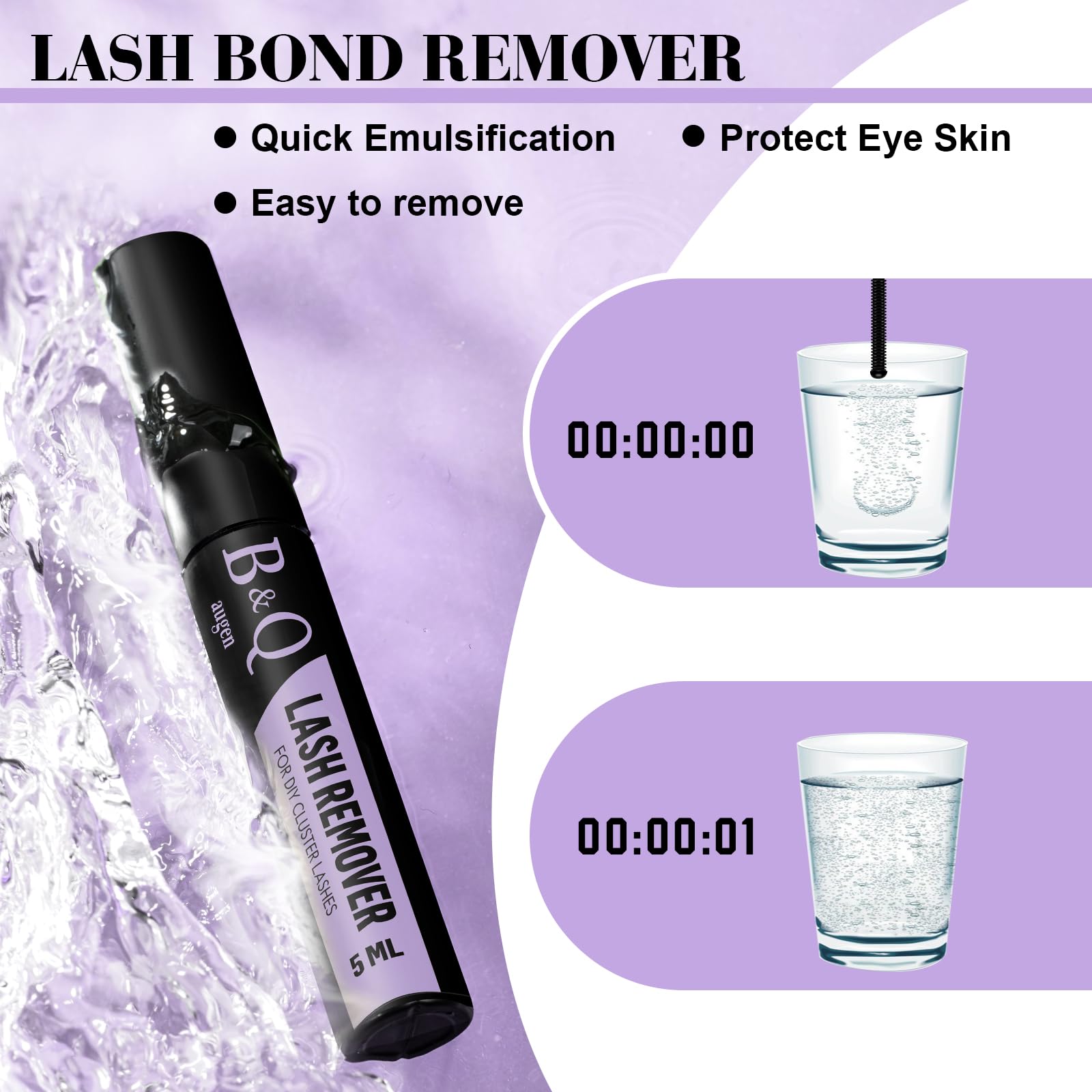 B&Qaugen Lash Clusters Kit 280PCS – DIY Eyelash Extensions (30D/40D, C Curl) with Bond & Seal