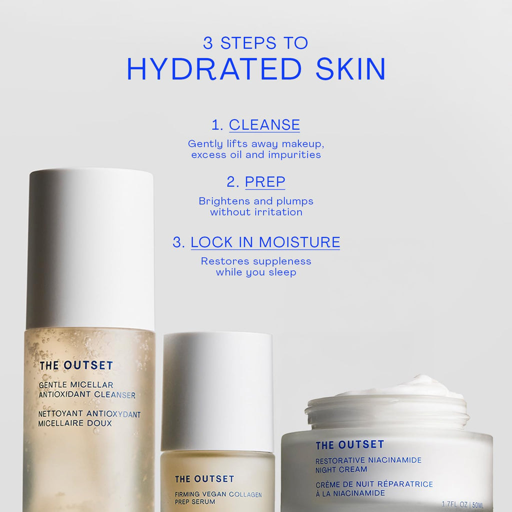 The Outset Niacinamide & Bakuchiol Night Cream | Hydrating Fragrance-Free Moisturizer for All Skin Types