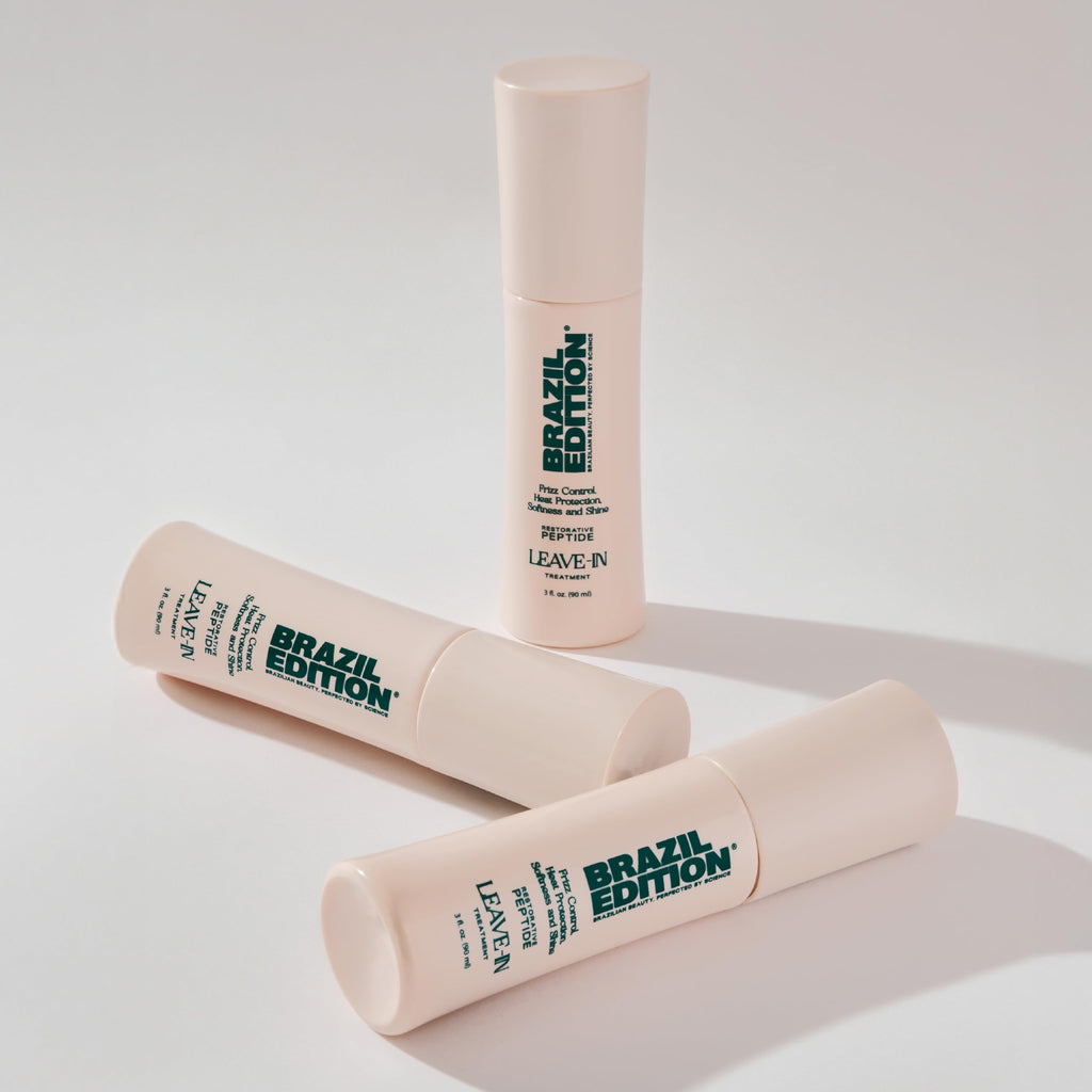 BRAZIL EDITION Restorative Peptide Leave-In – Frizz Control, Heat & UV Protection (3 fl oz)