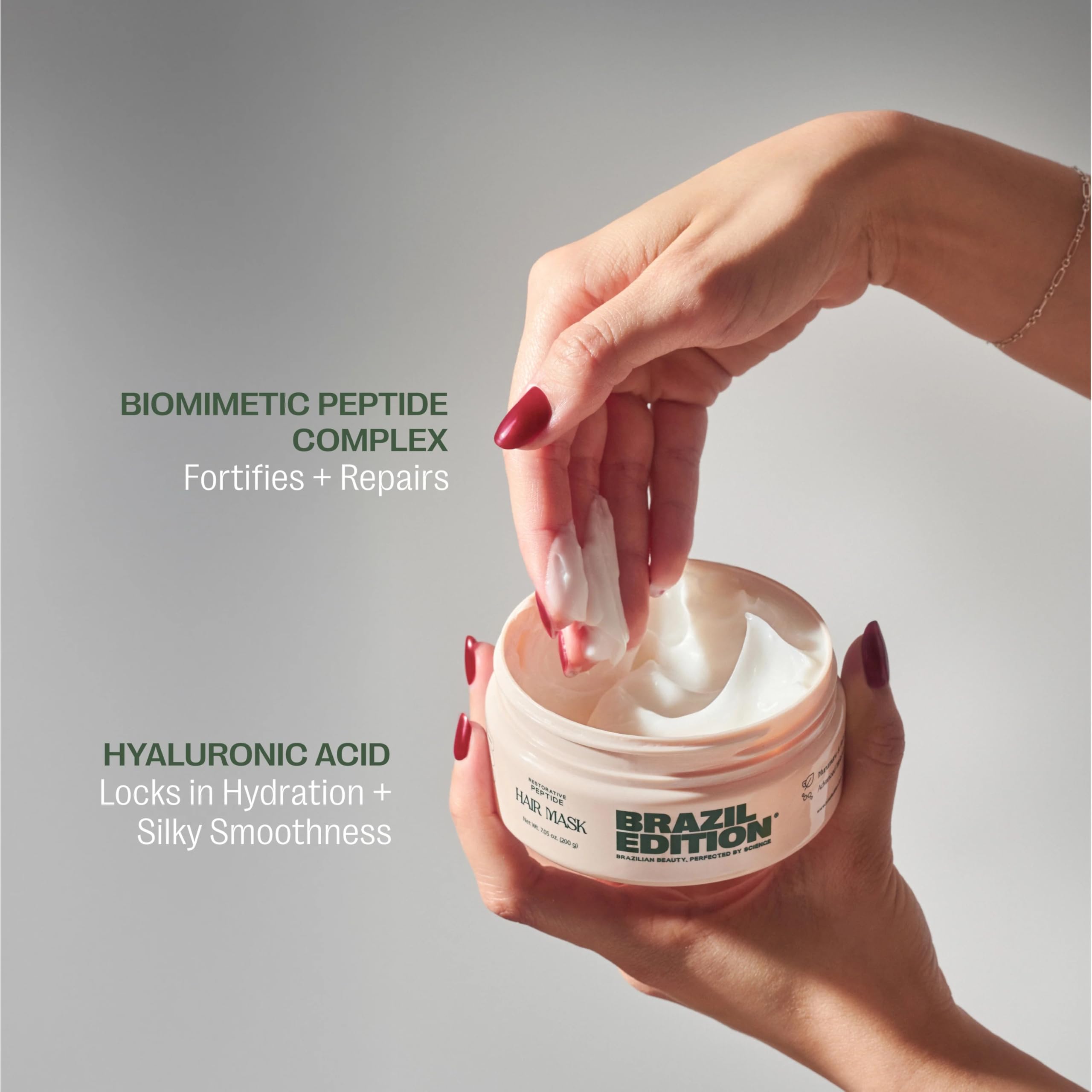 BRAZIL EDITION Restorative Peptide Hair Mask – 2-Minute Deep Repair, Hydration & Shine (7 oz)