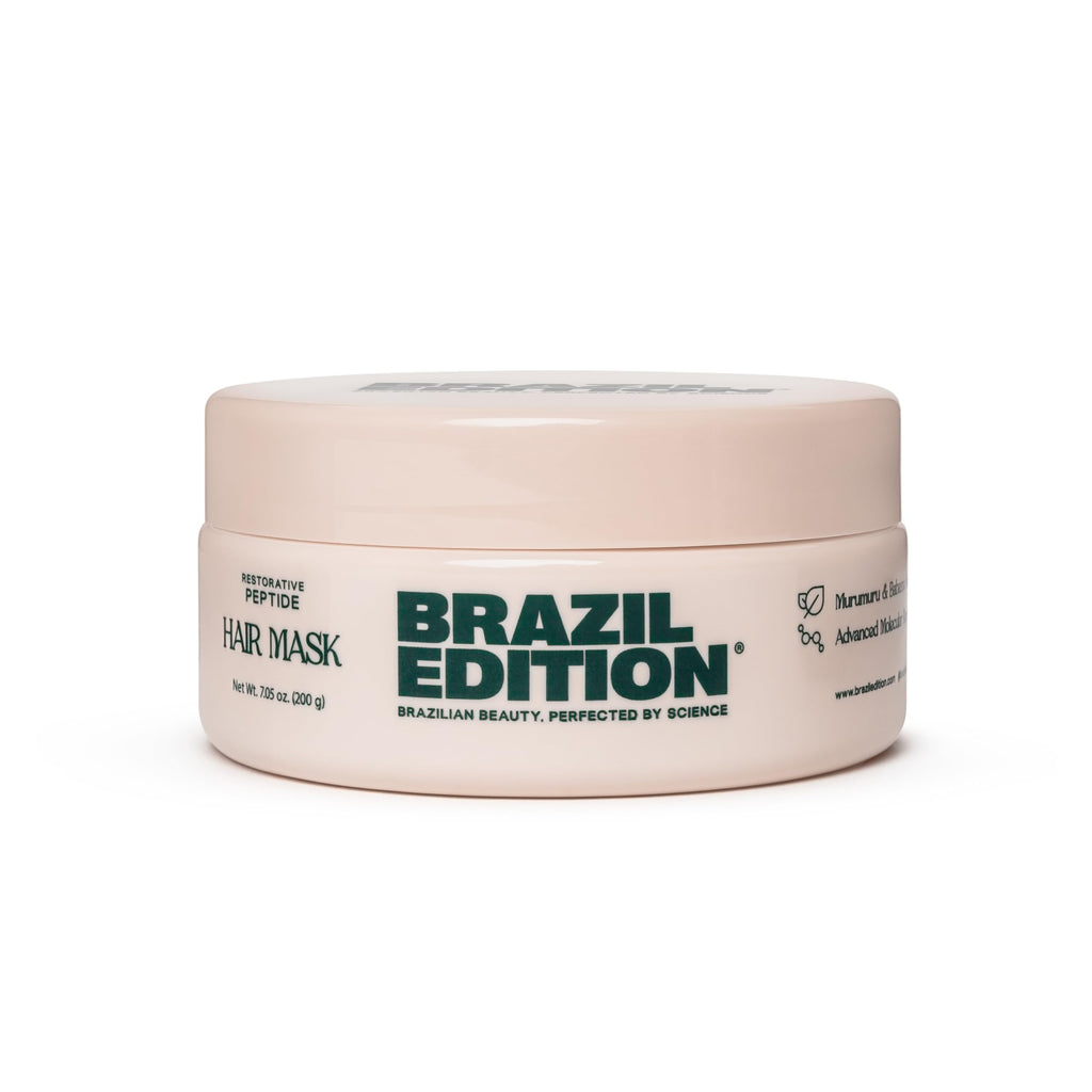 BRAZIL EDITION Restorative Peptide Hair Mask – 2-Minute Deep Repair, Hydration & Shine (7 oz)