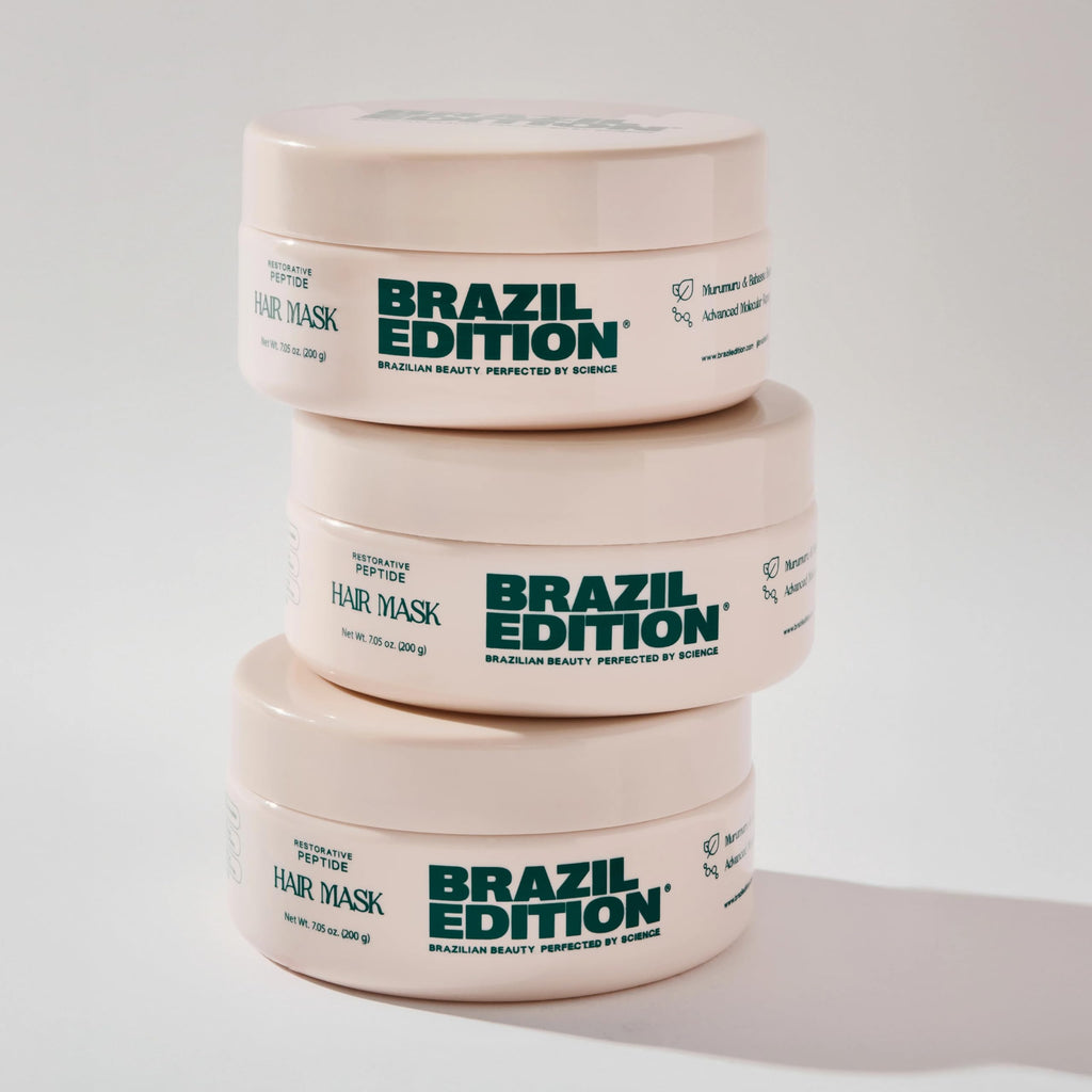 BRAZIL EDITION Restorative Peptide Hair Mask – 2-Minute Deep Repair, Hydration & Shine (7 oz)