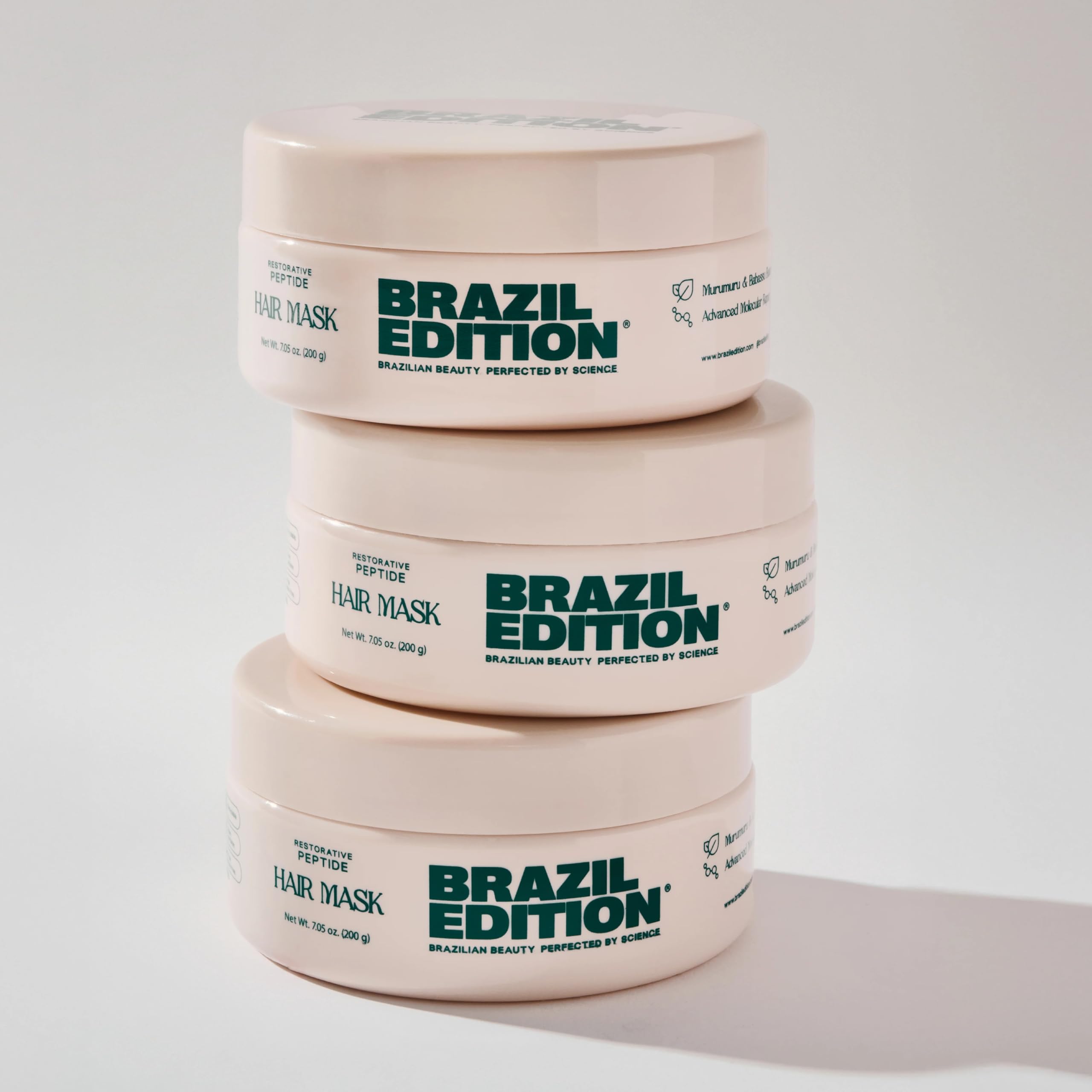 BRAZIL EDITION Restorative Peptide Hair Mask – 2-Minute Deep Repair, Hydration & Shine (7 oz)