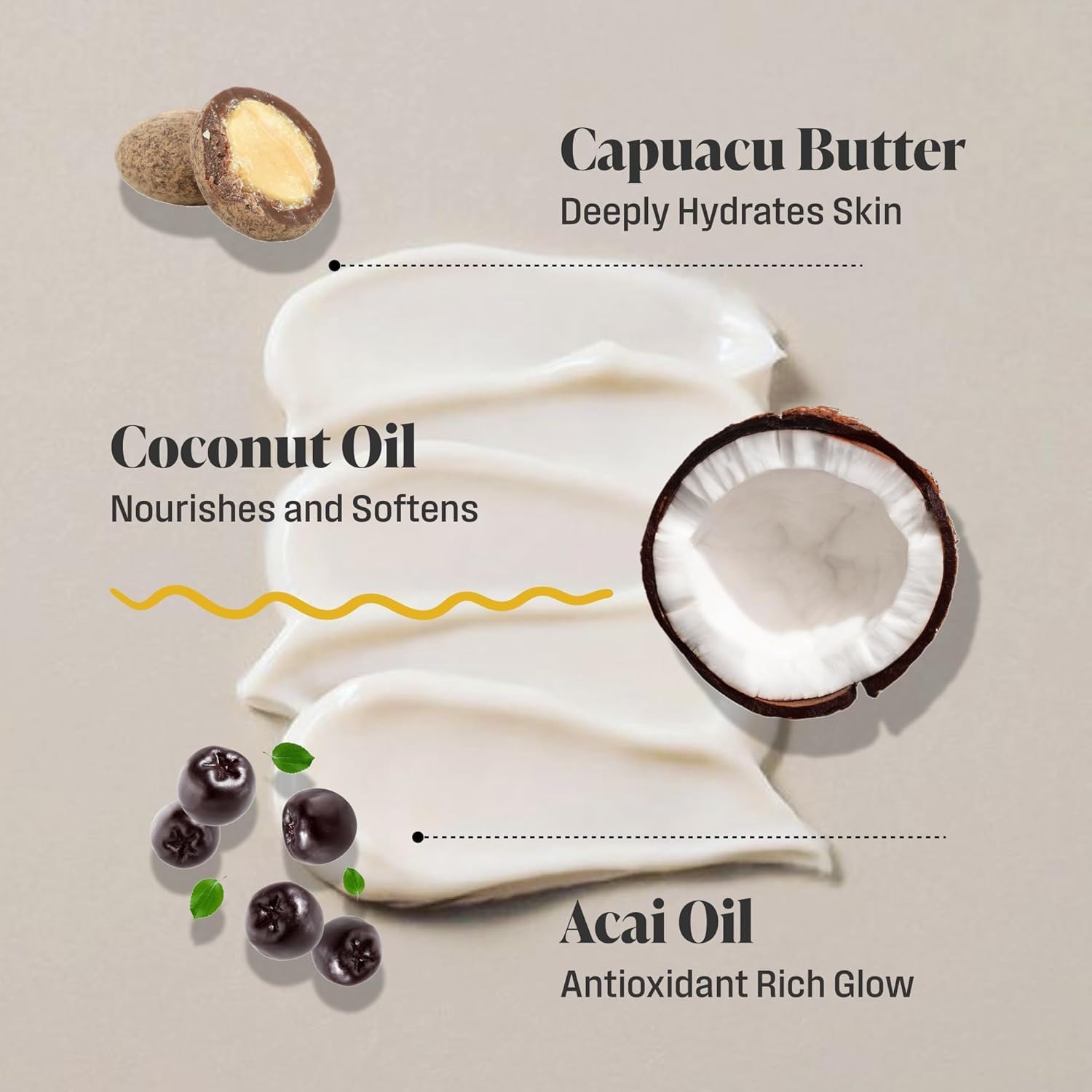Brazilian Body Butter Cream 3-Pack – Deep Hydration with Cupuaçu Butter