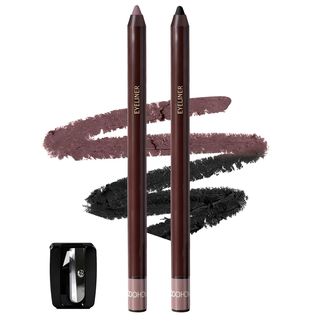 Brenqe Plum & Black Gel Eyeliner Set 2PCS – Long-Lasting Waterproof Creamy Gel