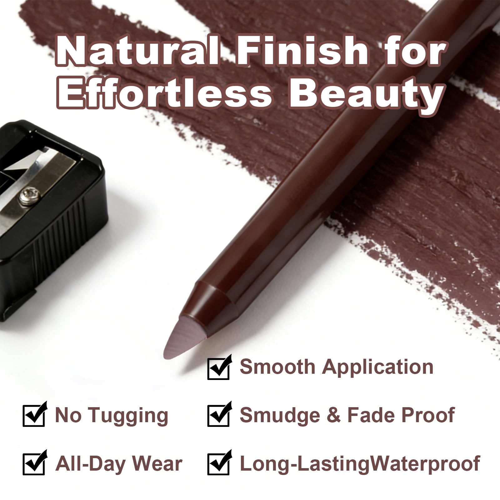 Brenqe Plum Gel Eyeliner Pencil 2PCS – Waterproof & Smudge-Proof