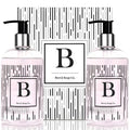 Brevä Soap Co. Monogrammed Luxury Liquid Hand Soap – Letter B | Citrus Bloom Scent | 12 oz Pack of 2