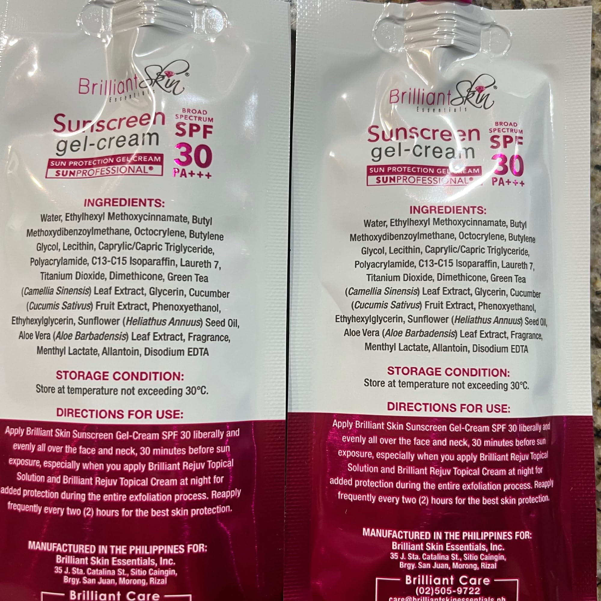 Brilliant Sunscreen Gel-Cream SPF 30 – 2 Pack | Lightweight, Water-Resistant Sun Protection