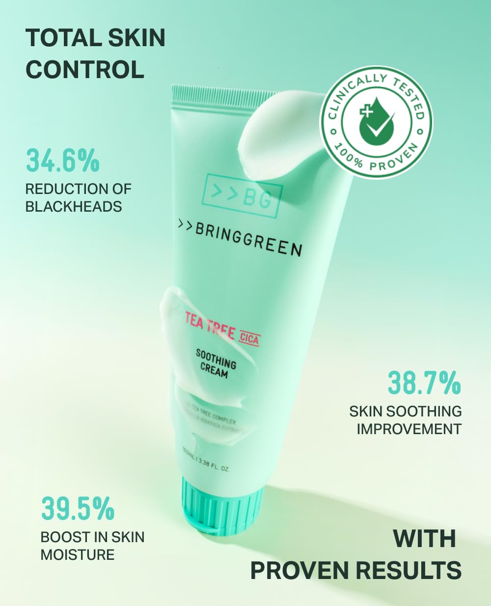 BRING GREEN Tea Tree Cica Soothing Cream Plus 100ml – Pack of 2