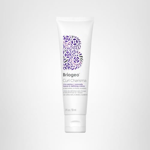 Briogeo Curl Charisma Rice Amino + Avocado Leave-In Defining Crème – Hydrating Curl Styler, Vegan & Cruelty-Free, 2 oz