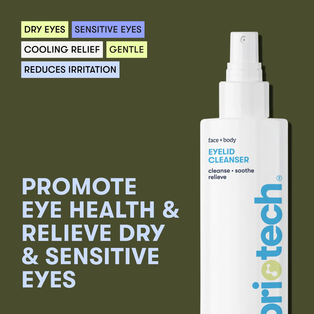 BRIOTECH Eyelid Cleanser – Hypochlorous Acid Spray for Daily Lid & Lash Care | Travel Size 2 fl oz (2 Pack)
