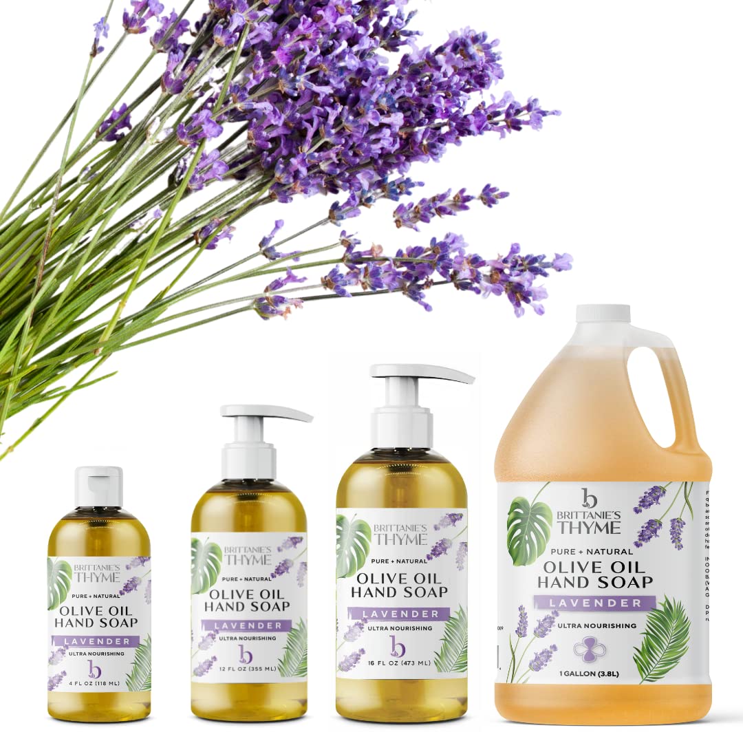 Brittanie's Lavender Castile Soap Refill – 1 Gallon | Vegan, Gluten Free & Non-GMO