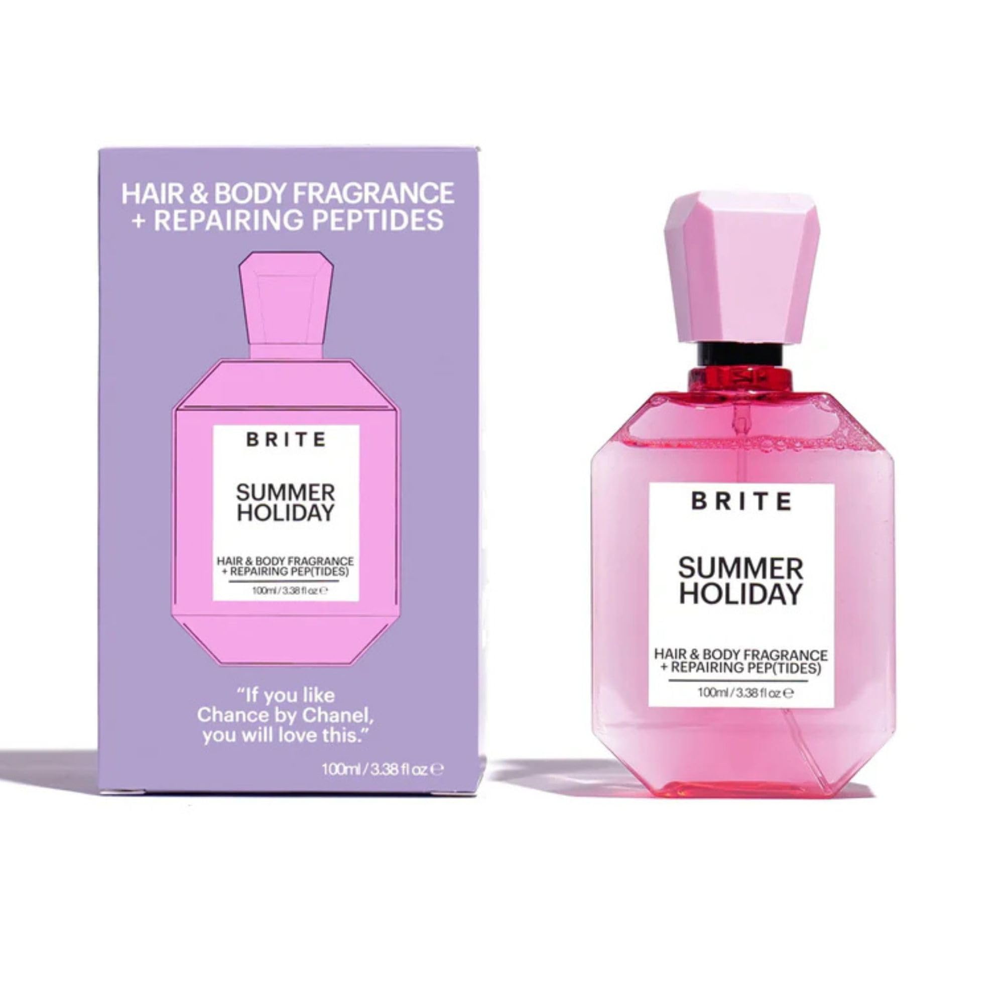 Brite Hair & Body Fragrance with Repairing Anti-Aging Peptides – Tropical Scent (3.38 Fl Oz)