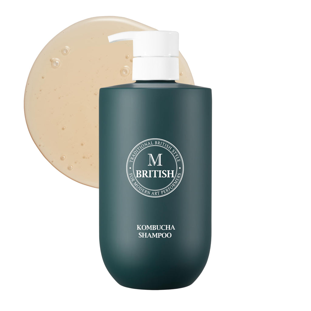 BRITISH M Kombucha Shampoo – 10.15 fl oz | Scalp Detox, Hydration & Strength, Vegan, Sulfate & Paraben Free