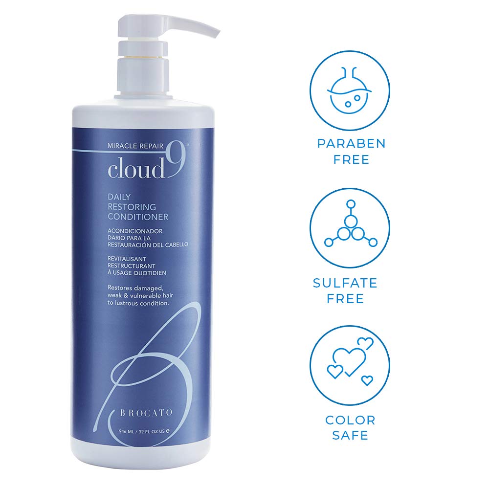 Brocato Cloud 9 Daily Restoring Conditioner – Miracle Repair Moisturizing & Revitalizing Rinse-Out Conditioner | 32 oz