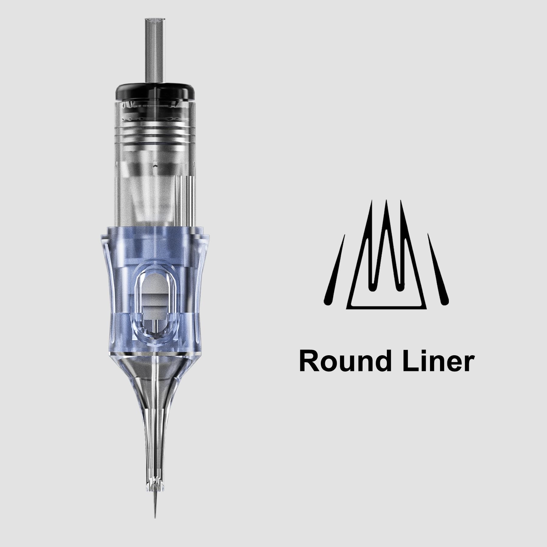 BRONC 50PCS Tattoo Cartridge Needles 1001RL – 0.30mm Round Liner #10 Bugpin