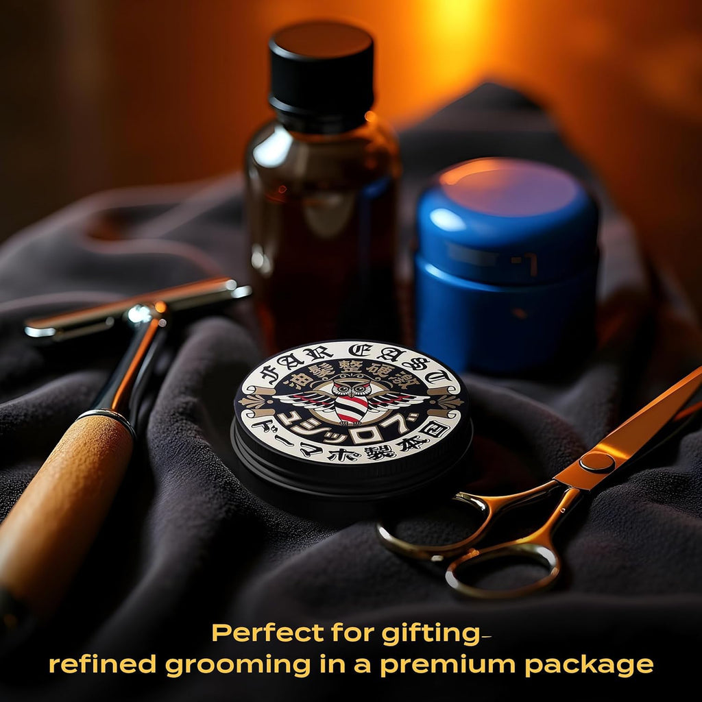 BROSH Far East Hard Pomade – Water-Based, Extra Firm Hold, Medium Shine | Humidity-Resistant Grooming