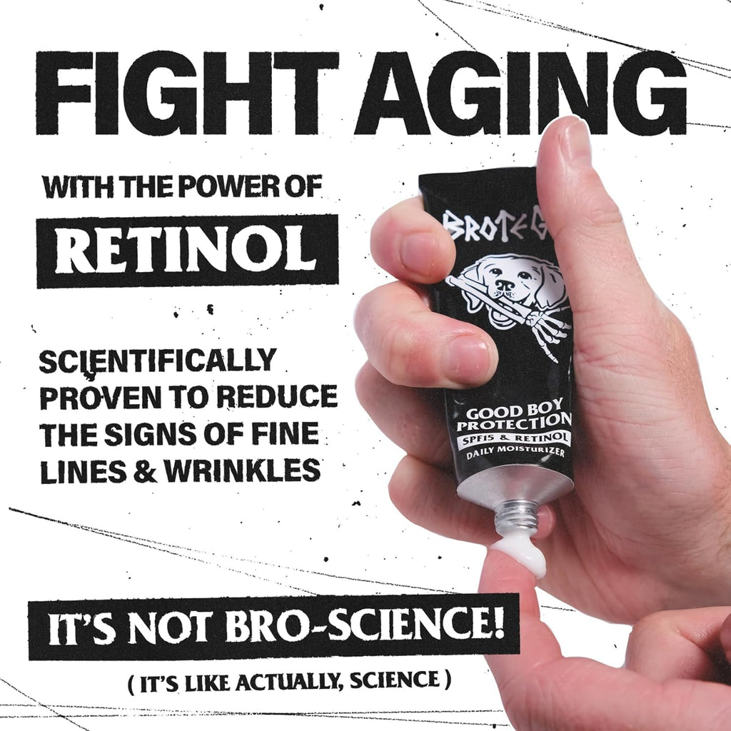 Brotege Daily Anti-Aging Face Moisturizer for Men with SPF15 | Fragrance-Free, Non-Greasy & Retinol