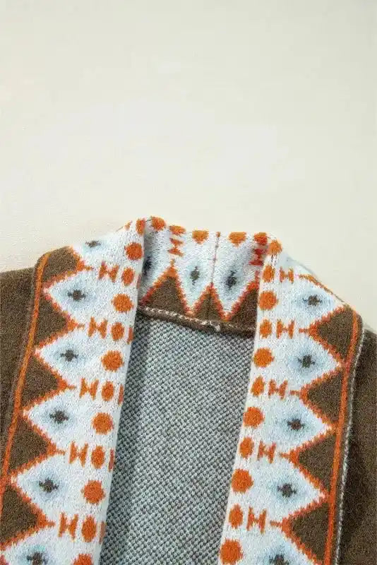 Aztec Print Duster Cardigan Women UK