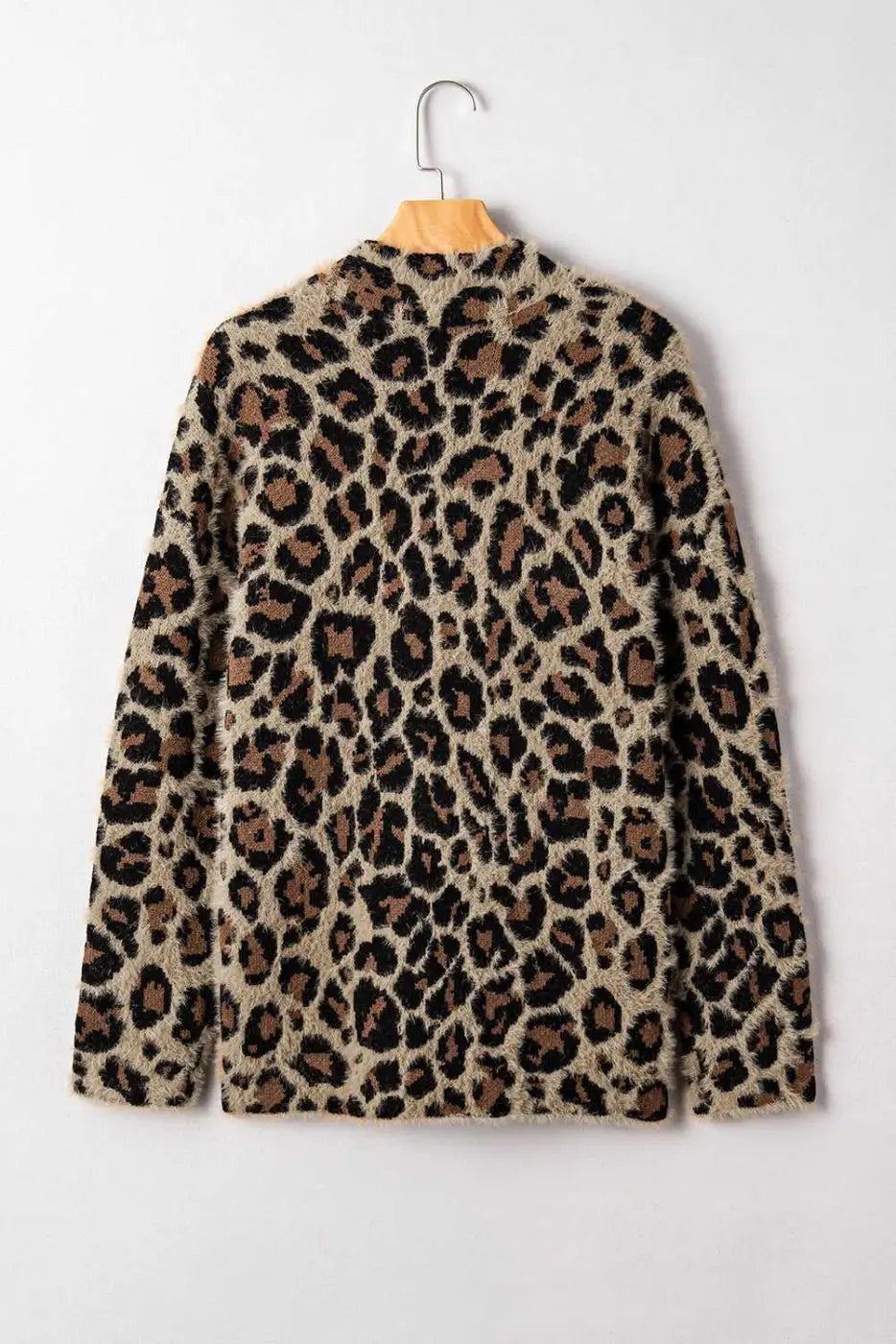 Brown Leopard Open Knit Cardigan Women UK