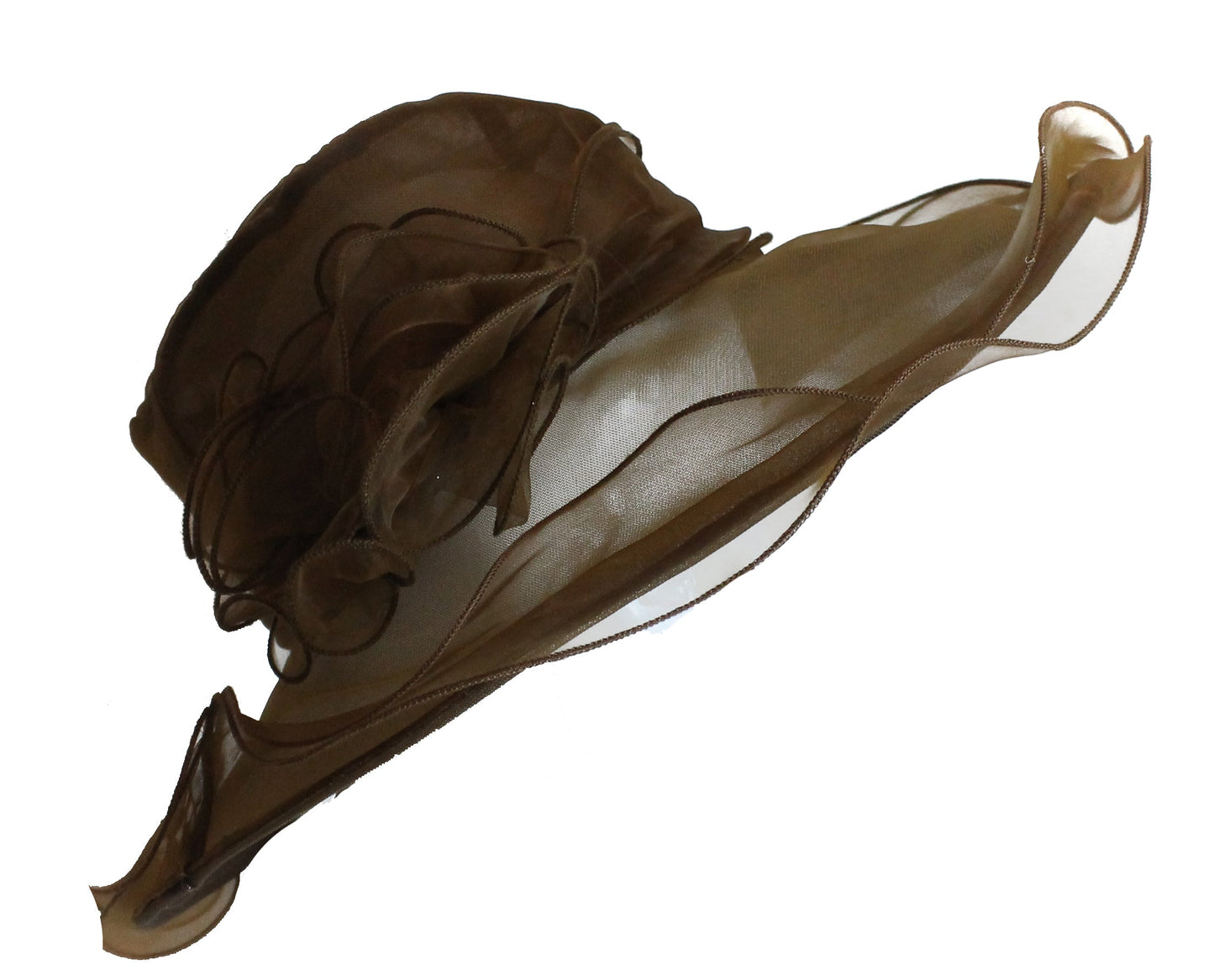 Large Organza Brin Hatinator Fascinator Hat