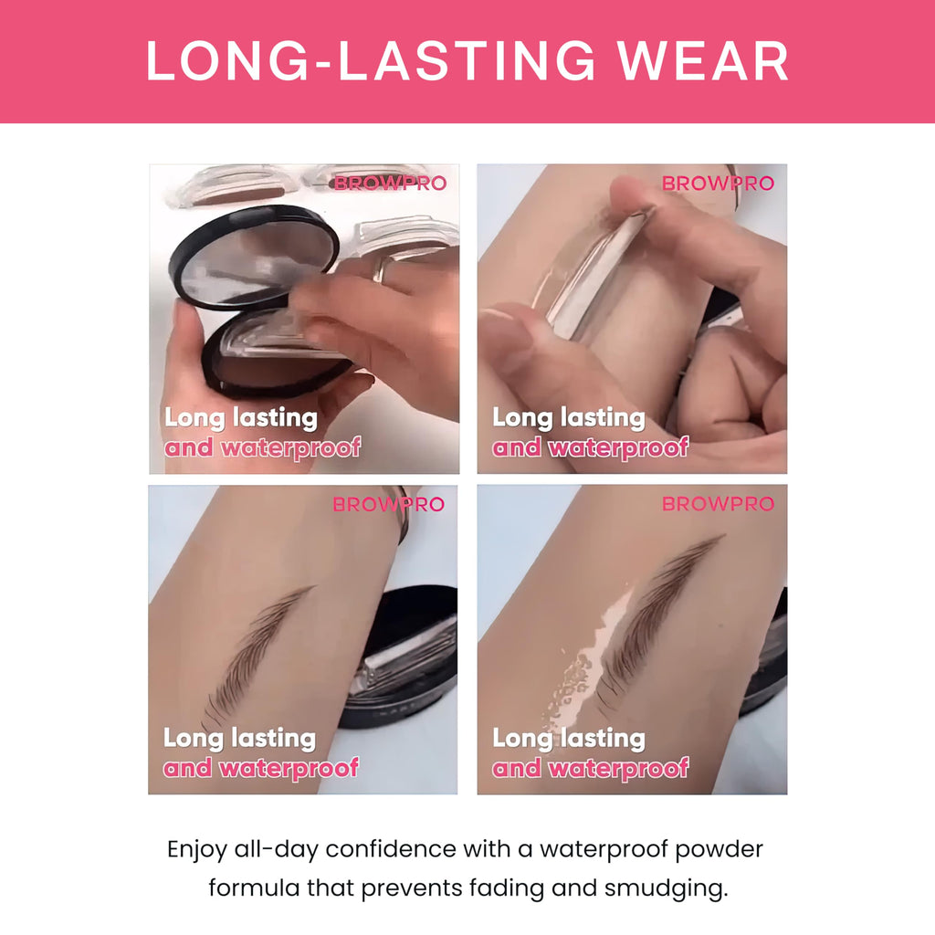 BrowPro Eyebrow Stamp Simone — Natural Arched Brow Powder, Waterproof & Long-Lasting