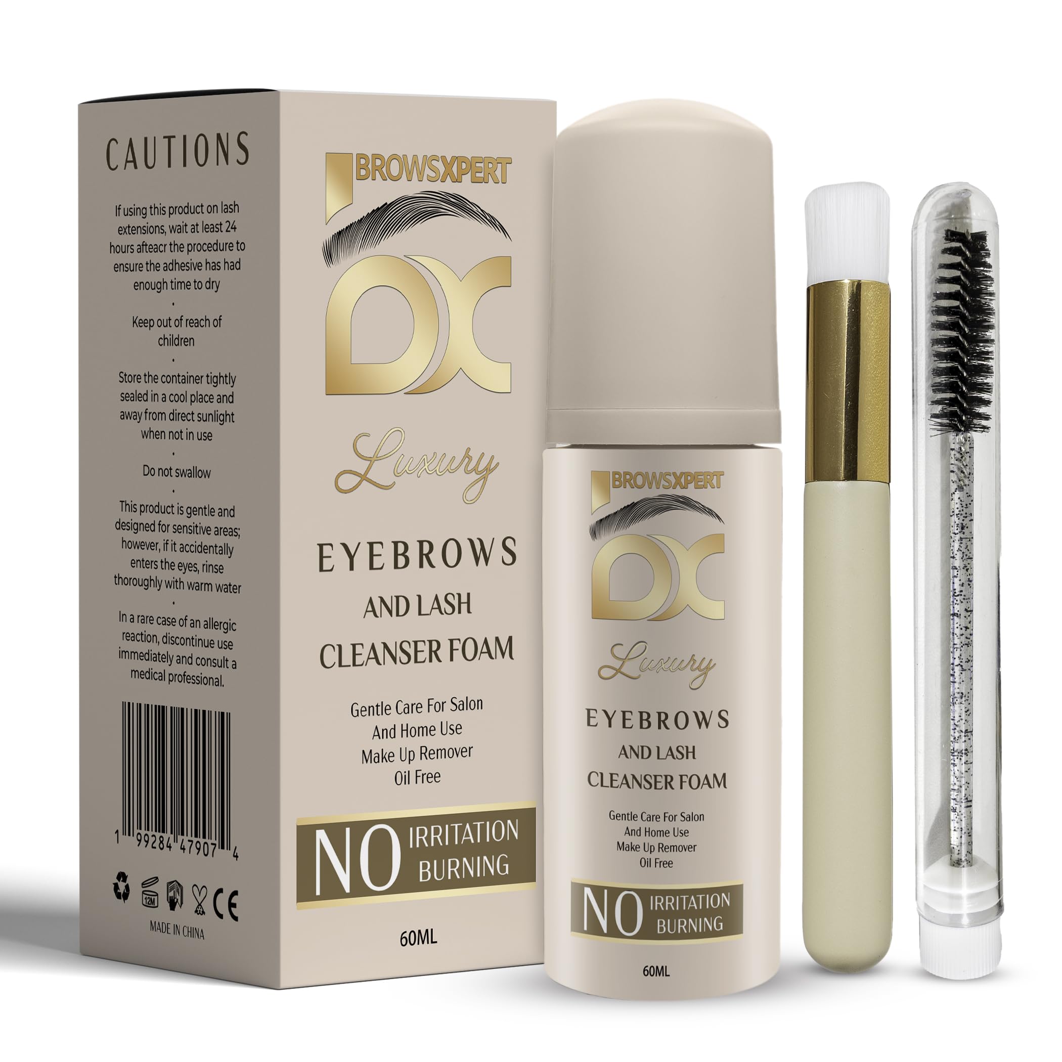 Brows Xpert Clarifying Brow Foam – Gentle Oil-Free Makeup Remover for Sensitive Skin