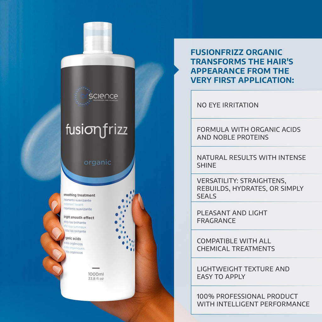 Brscience FusionFrizz OrganicPlastia – Professional Keratin Smoothing & Brightening Treatment (1000ml)