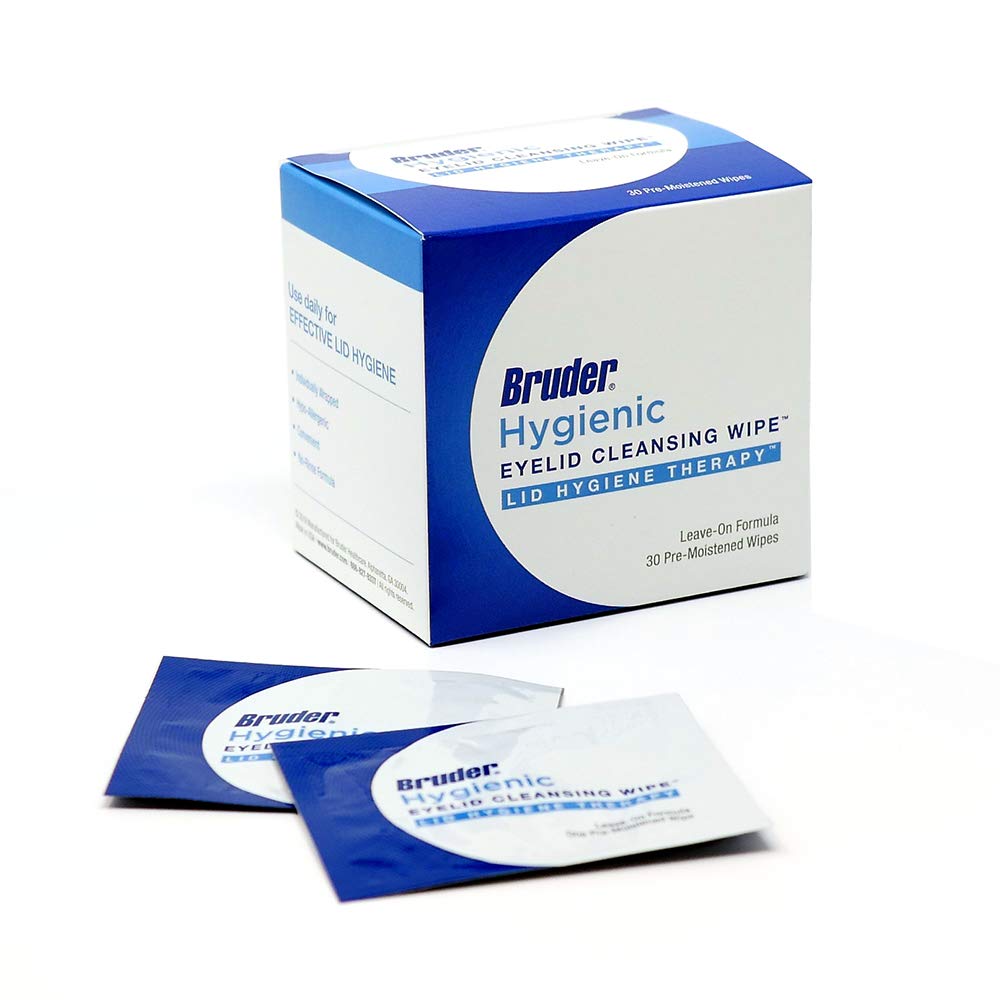 Bruder Eyelid Cleansing Wipes – Rinse-Free, Unscented, Hypoallergenic 3-Pack (90 Wipes)