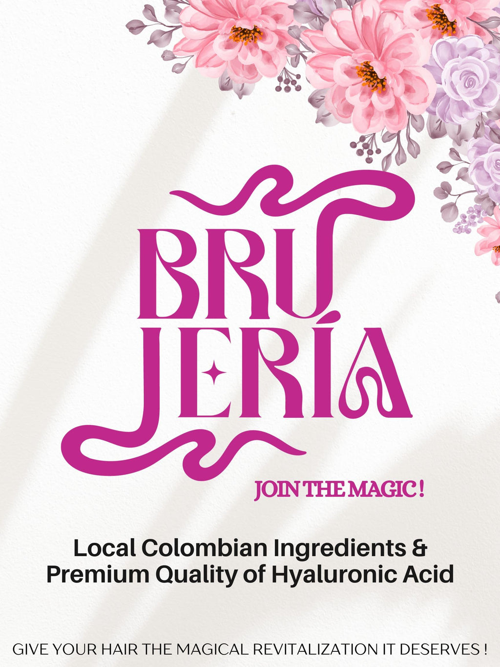 Brujeria Hair Heat Protectant Spray - Anti-Frizz & Straightening Formula with Hyaluronic Acid, Argan & Babassu Oils | Pink