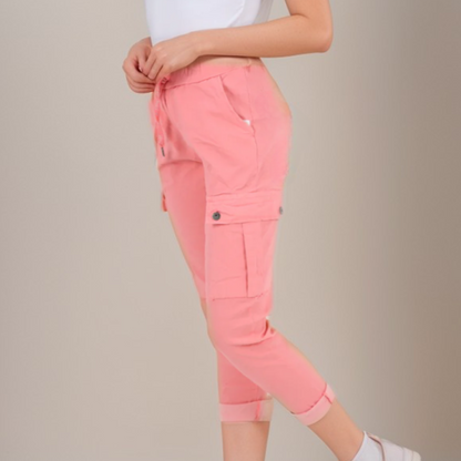 Plain Super Stretch Cargo Magic Trousers Jeans