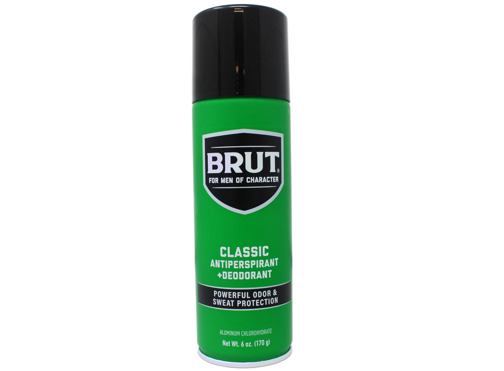 BRUT Classic 6oz Anti-Perspirant Deodorant Spray — Pack of 4 | 24-Hour Odor and Wetness Protection