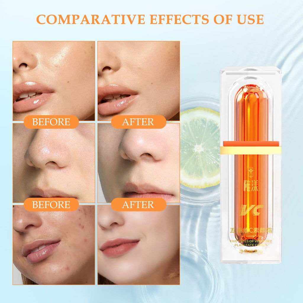 BSMAX 2Pcs Five Vitamin C Tone-Up Cream — Natural BB Cream & Concealer for All Skin Types