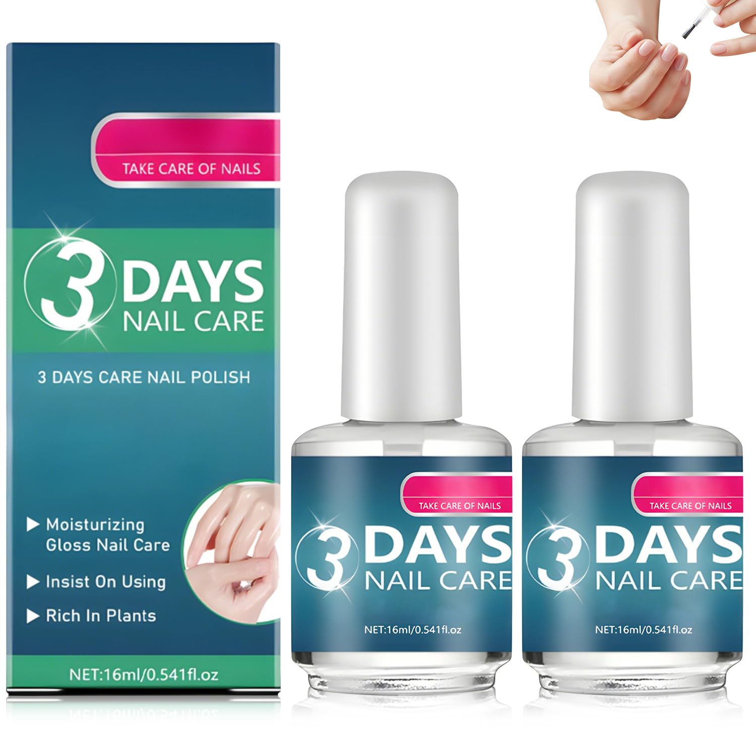 BSphinx 2Pcs 3 Days Nail Care — Keratin Amino Acid Formula for Strength & Hydration
