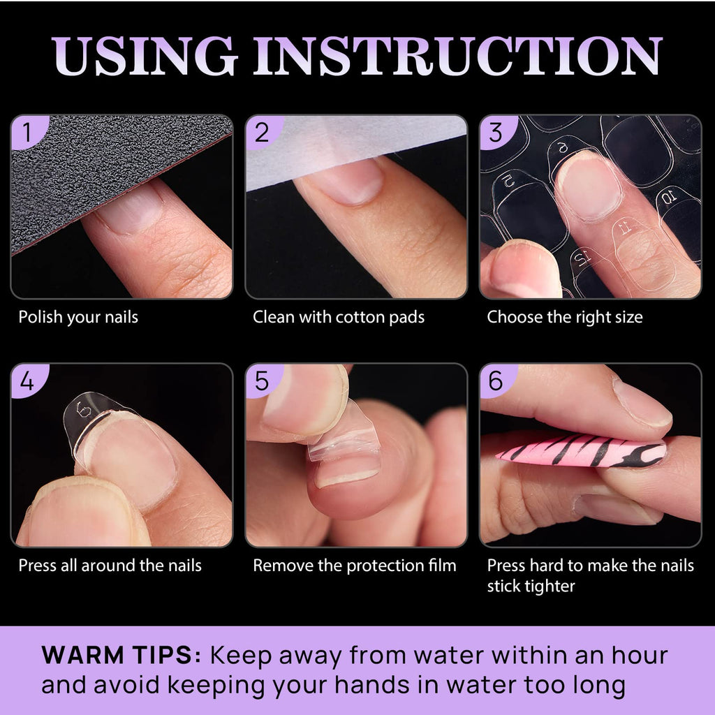 BTArtbox Nail Tabs – 10 Sheets, 15 Sizes, Ultra-Thin Waterproof Adhesive for Manicures