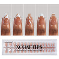 BTArtbox French Tip Press On Nails | XCOATTIPS 5 Styles Short Coffin Nails