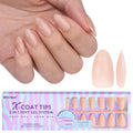 BTArtbox Short Almond Soft Gel Nail Tips – XCOATTIPS Nude Press-On Nails, 160pcs