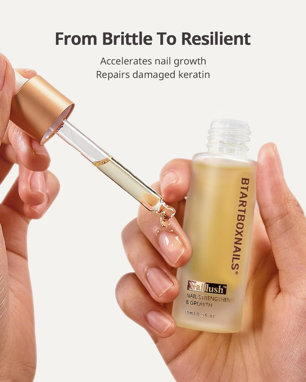 BTARTBOXNAILS Naillush Nail Strengthener & Growth – Repair & Strengthen Nails (15ml)